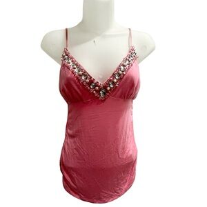 bebe Pink Embellished Camisole
